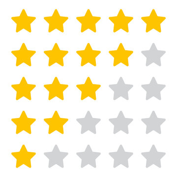 Product rating feedback with stars icons.
