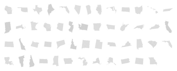 Map of the United States of America.