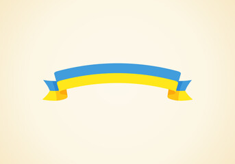 Ribbon with flag of Ukraine