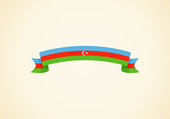 Ribbon with flag of Azerbaijan