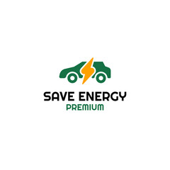 Electric car logo design vector illustration