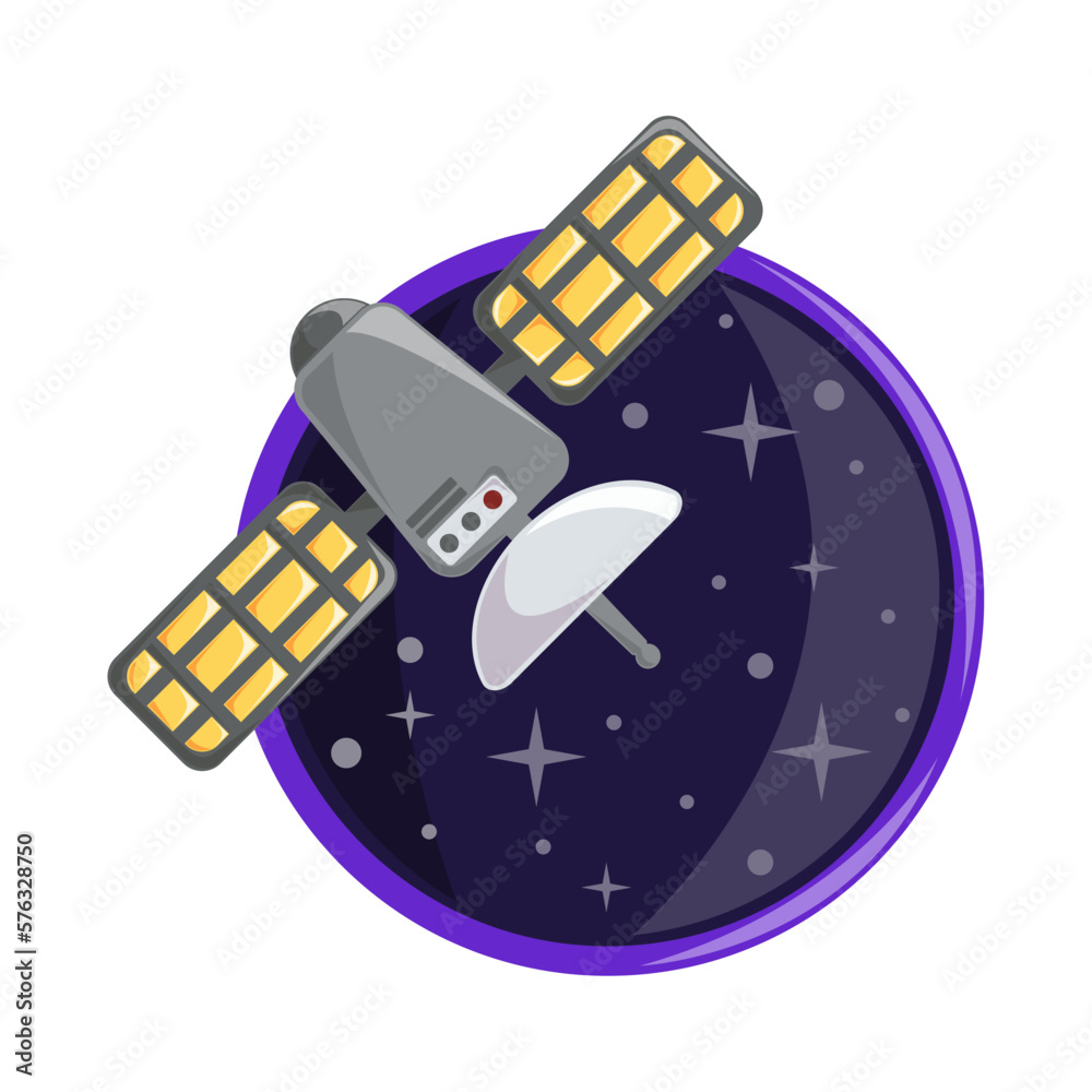 Sticker satellite space badge