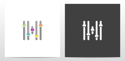 Toggle Switch Letter Logo Design H