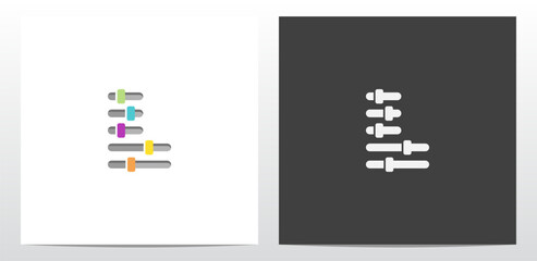 Toggle Switch Letter Logo Design L