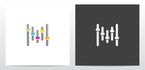 Toggle Switch Letter Logo Design M