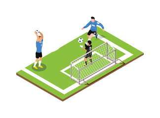 Modern Isometric Live Soccer Tournament Illustration, Suitable for Diagrams, Infographics, Book Illustration, Game Asset, And Other Graphic Related Assets