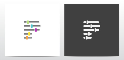 Toggle Switch Letter Logo Design P