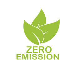 Zero emission logo template illustration. suitable for industry, eco, medical, pollution, automobile
