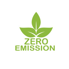 Zero emission logo template illustration. suitable for industry, eco, medical, pollution, automobile