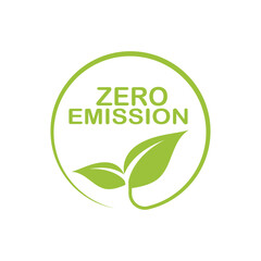 Zero emission logo template illustration. suitable for industry, eco, medical, pollution, automobile