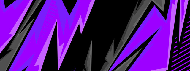 Abstract grey and purple sports racing concept banner background illustration.