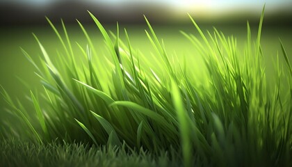 Obraz premium green grass on a day close up grass fields