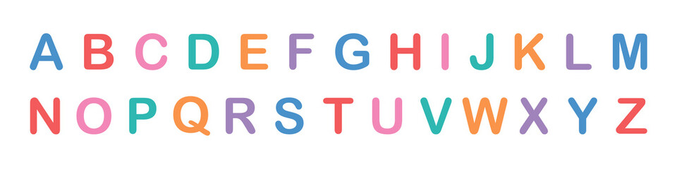 Bright alphabet set