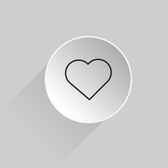 heart icon, love icon 3d, social media icon, mobile app icon