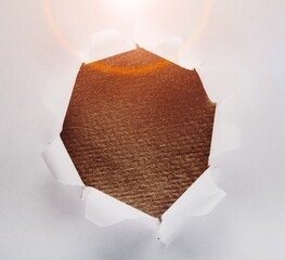 Crumpled brown paper on background for text
