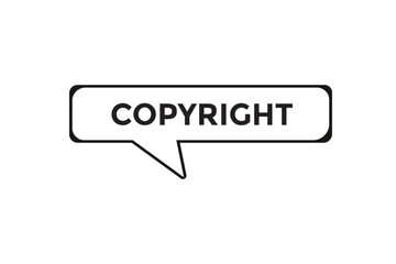 copyright button web banner templates. Vector Illustration