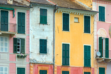 Fototapeta na wymiar Portofino Colourful Facades Italy