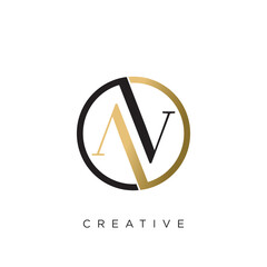 av logo design vector icon luxury premium	