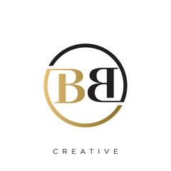 bb logo design vector icon luxury - obrazy, fototapety, plakaty