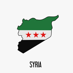 illustration vector of syria map perfect for print,apparel,etc.