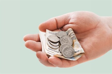 New banknotes money in hand, currency