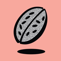 illustration of a coffee bean