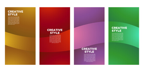 Fototapeta premium abstract liquid modern background template bundle. used for brochures, banners, advertising, business. vector illustration.