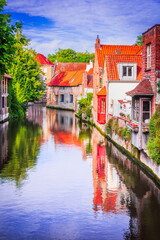 Fototapeta premium Bruges, Belgium. Venice of the North, picturesque Flanders city.