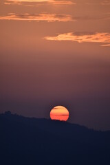 Sunset Over Mountains