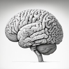 medically accurate illustration of the brain, anatomy brain 3D, GENERATIVE AI