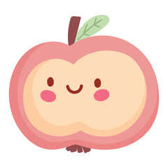 cute apple hand drawn