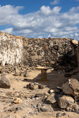 Interior of the ruins of lime kiln , Hondura, Fuerteventura