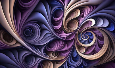  a computer generated image of a purple and blue spiral design.  generative ai