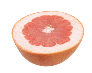 Sliced pomelo on transparent background png file.