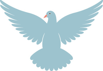 Dove logo. Isolated dove on white background. Bird