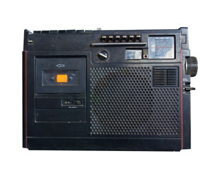 old radio cassette recorder