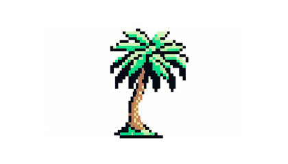 palmier en pixel art