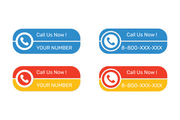 Obraz premium Phone call us now template. 