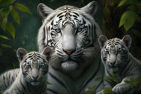 15,124 Tiger Family Images, Stock Photos, 3D objects, & Vectors