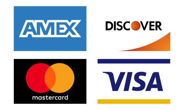 Visa, Mastercard, Amex, Discover. Isolated payment system ...