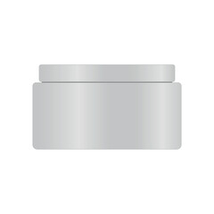 plastic jar for cream, scrub, gel, wax. Realistic packaging layout on a white background