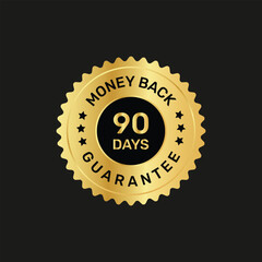 Fototapeta premium 90 days money back guarantee sticker. 