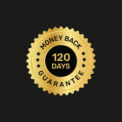 120 days money back guarantee sticker.
