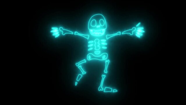 neon skeleton