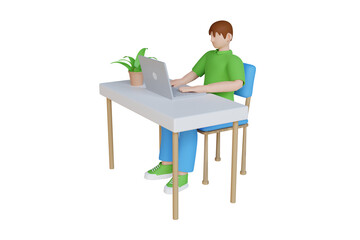 3d business. icon isolated on white background. 3d rendering illustration