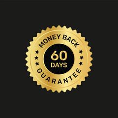 60 days money back guarantee sticker.
