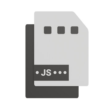 3D JS format file icon