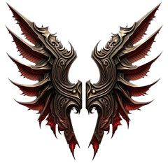 Obraz premium Devil wings. Realistic wings or devil wings on transparent background. Generative AI.