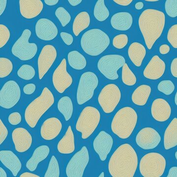 Abstract seamless patterns with organic lines as a background shape texture and a palette of pale colors, generative ai © viperagp