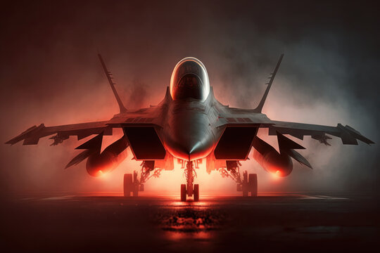 military fighter jet. generative ai